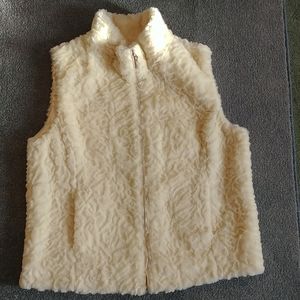 Coldwater Creek Faux Fur Vest Medium